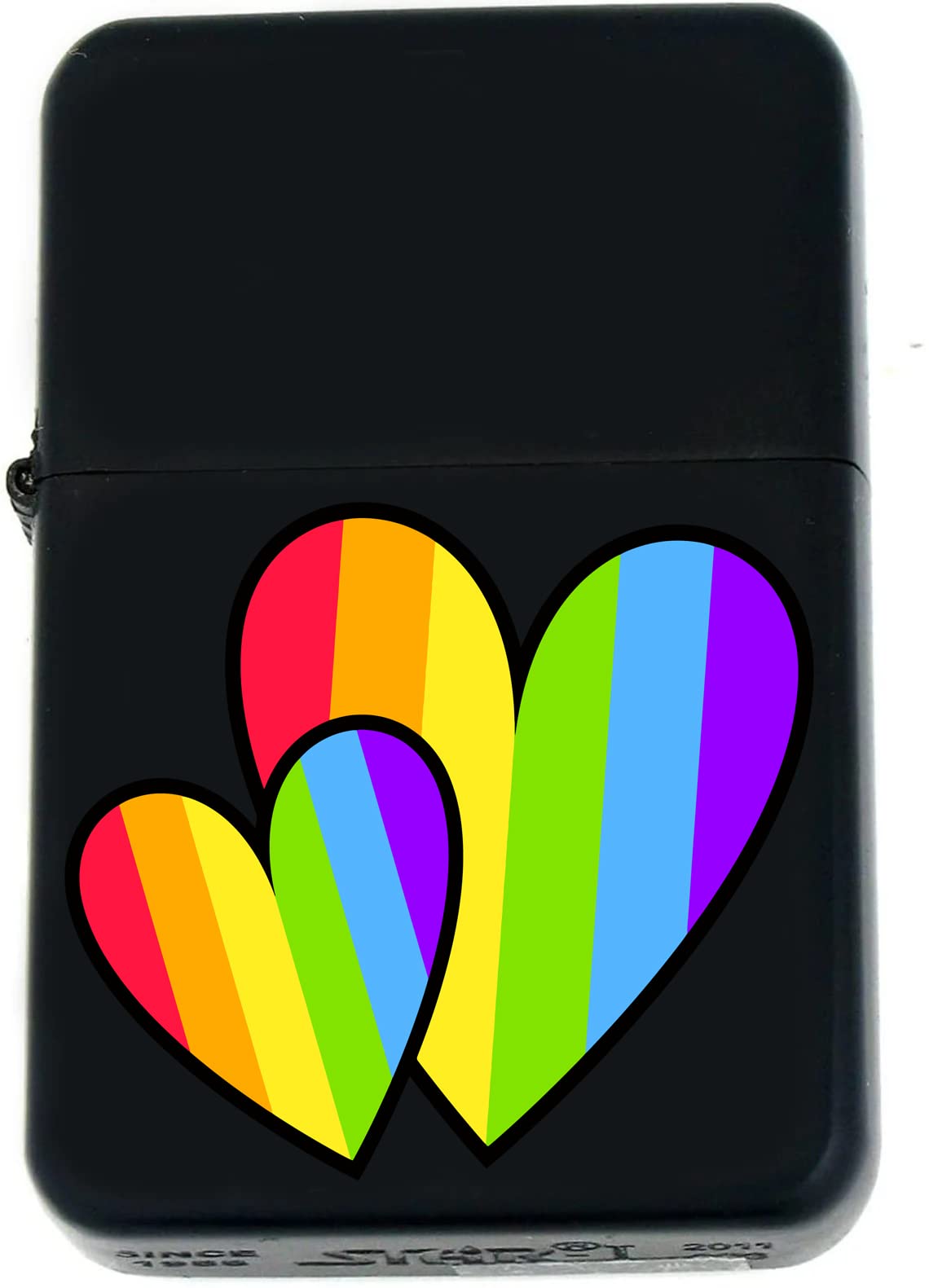 Custom s Infinity Matt Black Lighter! Personalize Lighter with LGBTQ Rainbow Pride and Text (PD-14) - Christmas, Halloween & Valentines Day Gift