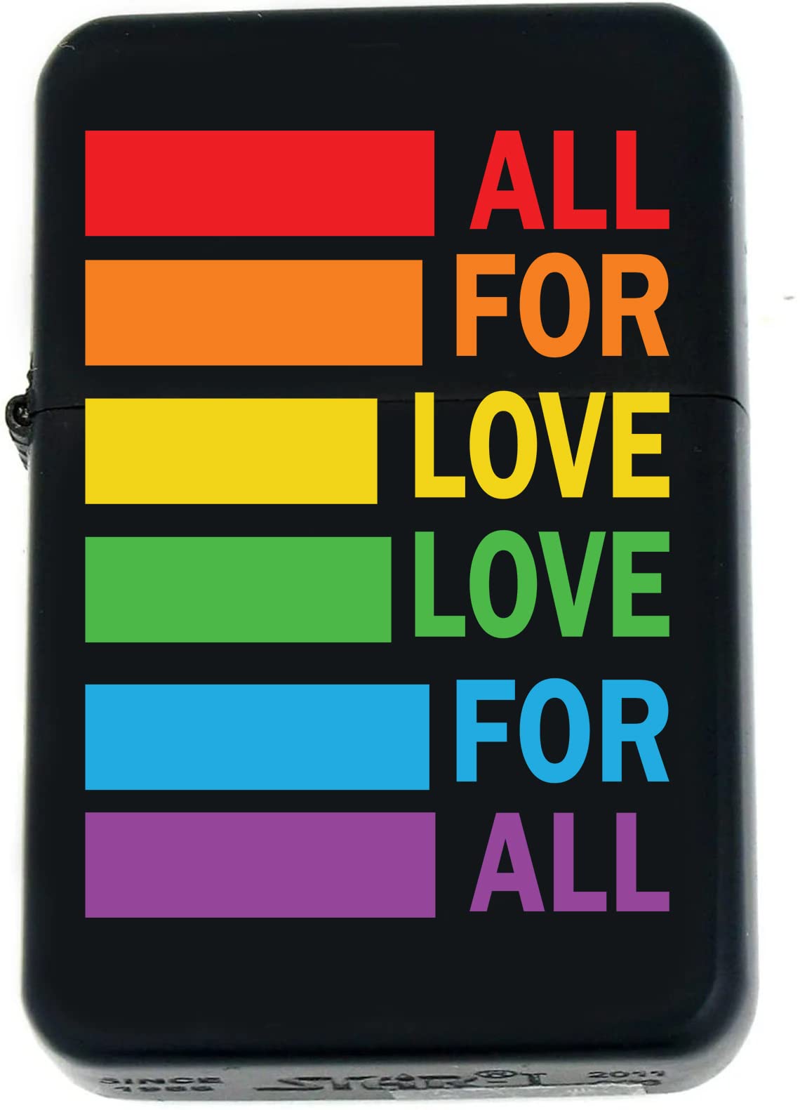 Custom s Infinity Matt Black Lighter! Personalize Lighter with LGBTQ Rainbow Pride and Text (PD-14) - Christmas, Halloween & Valentines Day Gift