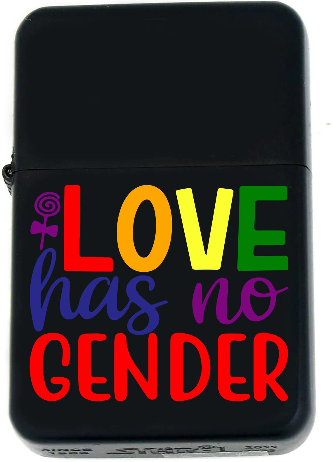 Custom s Infinity Matt Black Lighter! Personalize Lighter with LGBTQ Rainbow Pride and Text (PD-14) - Christmas, Halloween & Valentines Day Gift