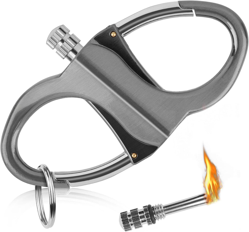 Keychain Lighter,Permanent Match,Permanent Match Keychains,Reusable Fire Starter Key Ring, Hidden Forever Lighter Keychain,For Outdoor Survival Gift for Men,Mini Waterproof Lighters