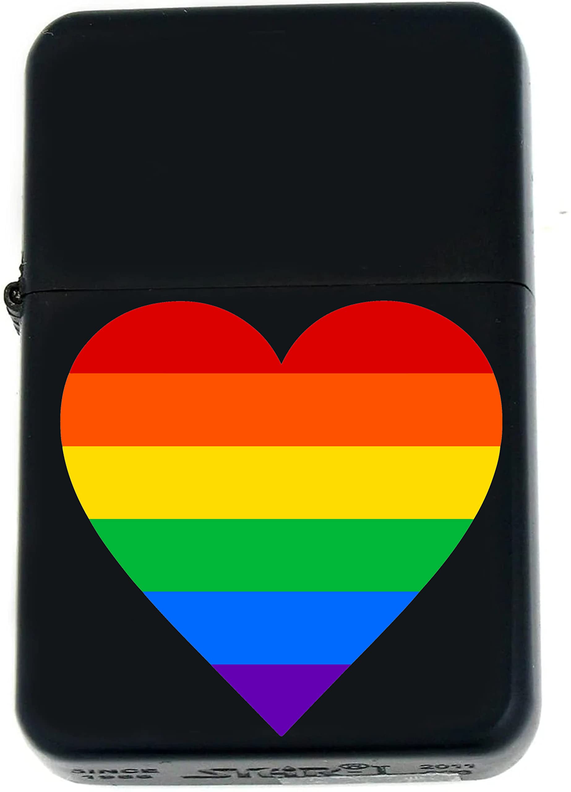 Custom s Infinity Matt Black Lighter! Personalize Lighter with LGBTQ Rainbow Pride and Text (PD-14) - Christmas, Halloween & Valentines Day Gift