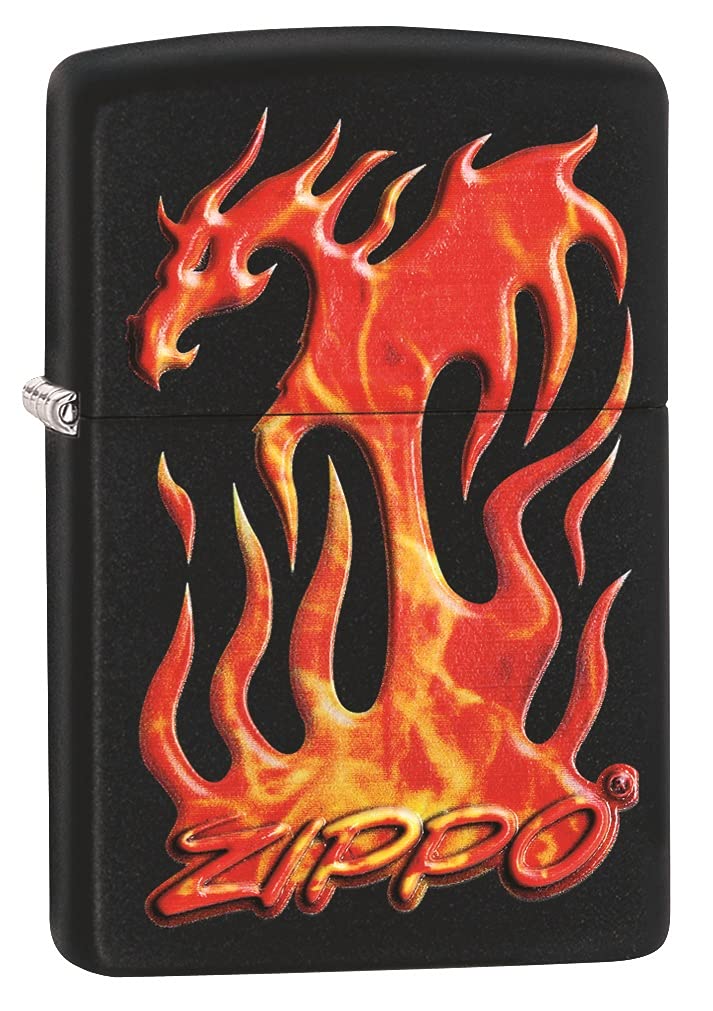 Zippo Armor High Polish Green Elegant Dragon Pocket Lighter, One Size