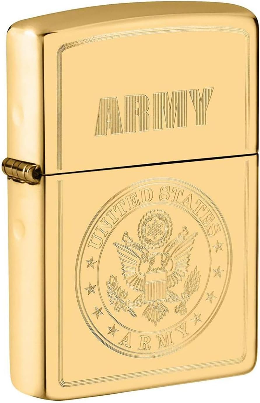 Custom Personalized ZIPPO Classic US Army Windproof Oil Lighter Engraving Christmas, Halloween & Valentines Day Gift (Army GD)