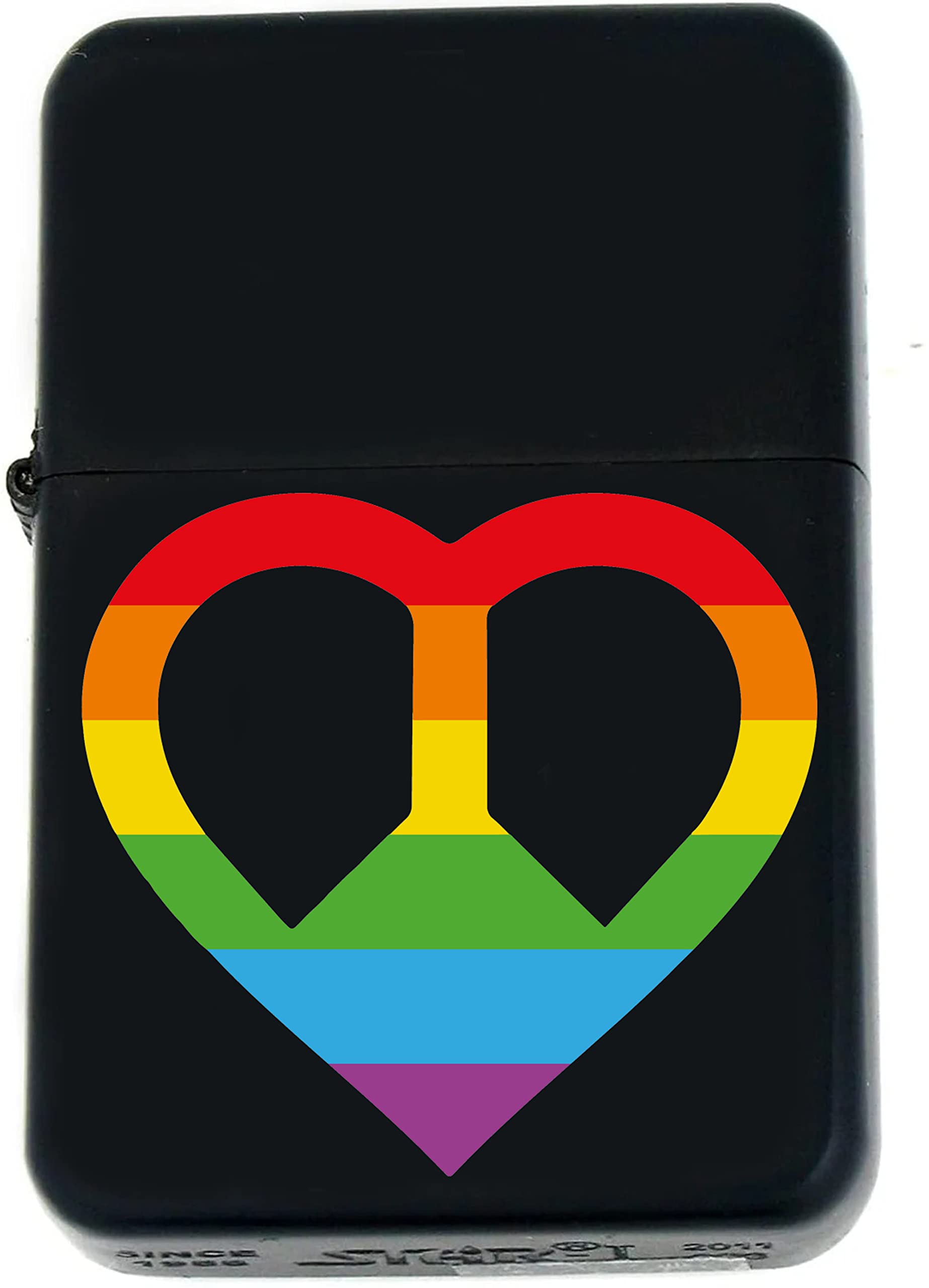 Custom s Infinity Matt Black Lighter! Personalize Lighter with LGBTQ Rainbow Pride and Text (PD-14) - Christmas, Halloween & Valentines Day Gift