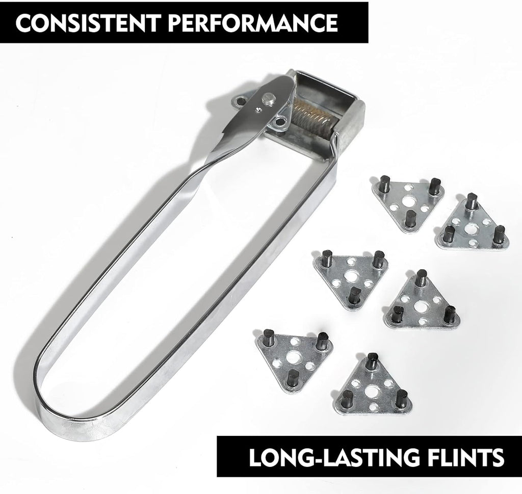 Triple Flint Torch Striker, Triple Flints Striker for Welding Torch, Welding and Cutting, 6pcs Flint Replacements