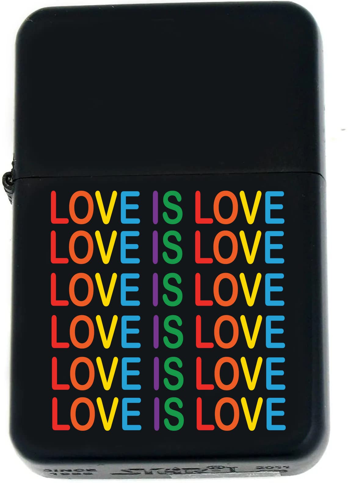 Custom s Infinity Matt Black Lighter! Personalize Lighter with LGBTQ Rainbow Pride and Text (PD-14) - Christmas, Halloween & Valentines Day Gift