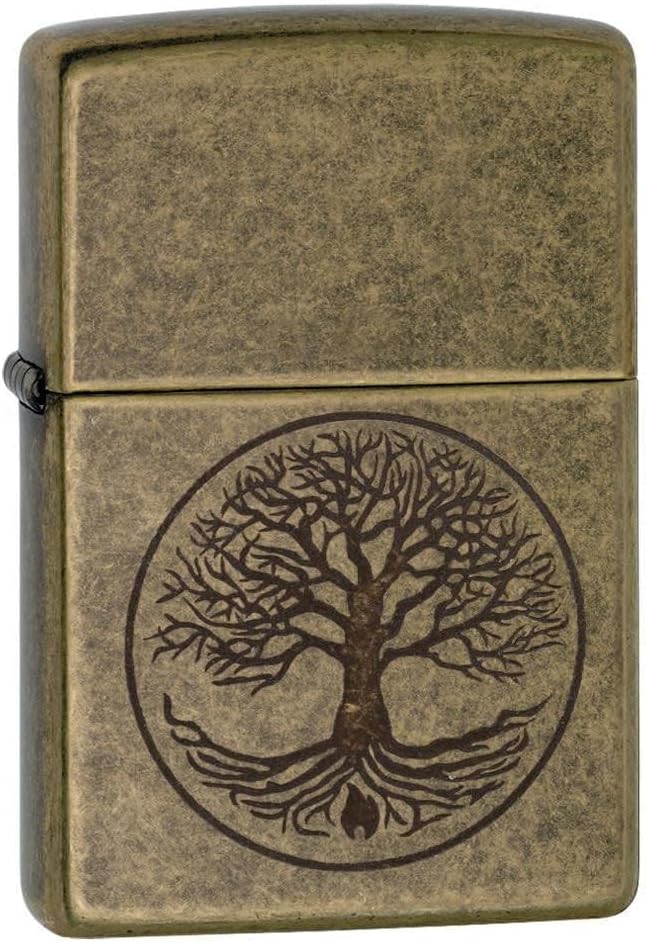 Personalized American Classic Elegant Design Lighter Zippo - Free Engraving - Christmas, Halloween & Valentines Day Gift (Tree)