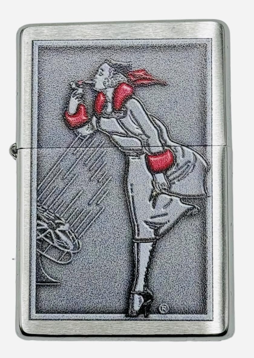 Custom Personalized Zippo Classic Windy Girl Windproof Oil Lighters - Engraving - Christmas, Halloween & Valentines Day Gift (High Polish Chrome)