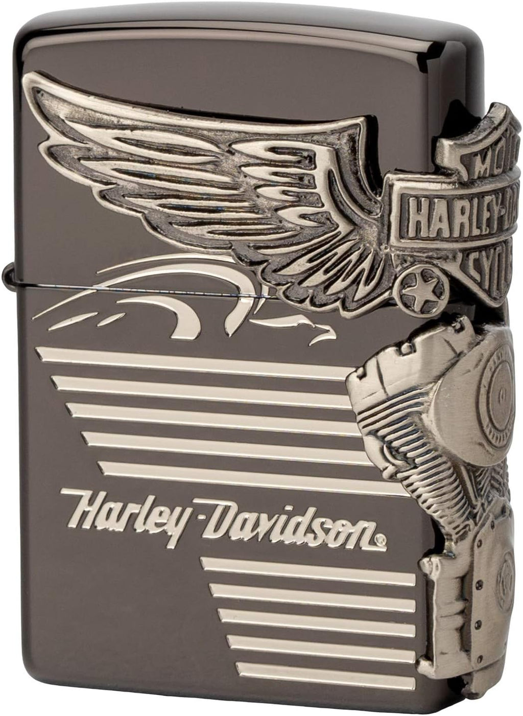 Zippo Oil Lighter Harley Davidson Japan Model HDP-25