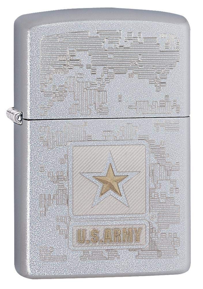 Custom Personalized ZIPPO Classic US Army Windproof Oil Lighter Engraving Christmas, Halloween & Valentines Day Gift (Army GD)