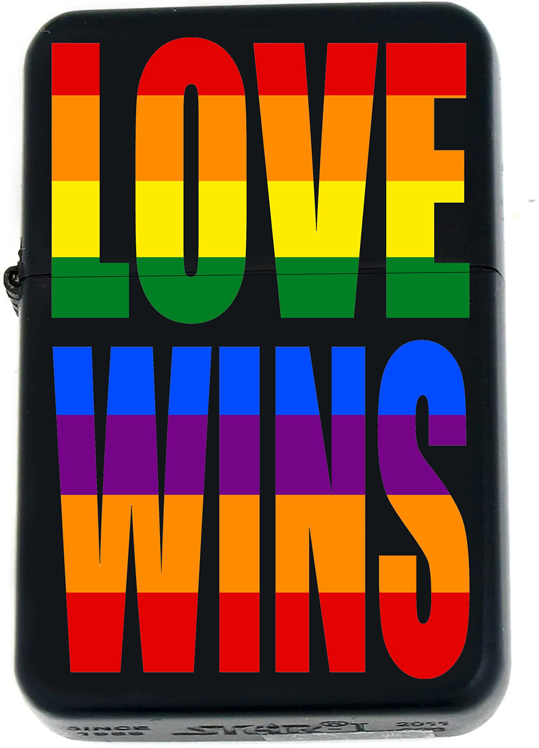 Custom s Infinity Matt Black Lighter! Personalize Lighter with LGBTQ Rainbow Pride and Text (PD-14) - Christmas, Halloween & Valentines Day Gift