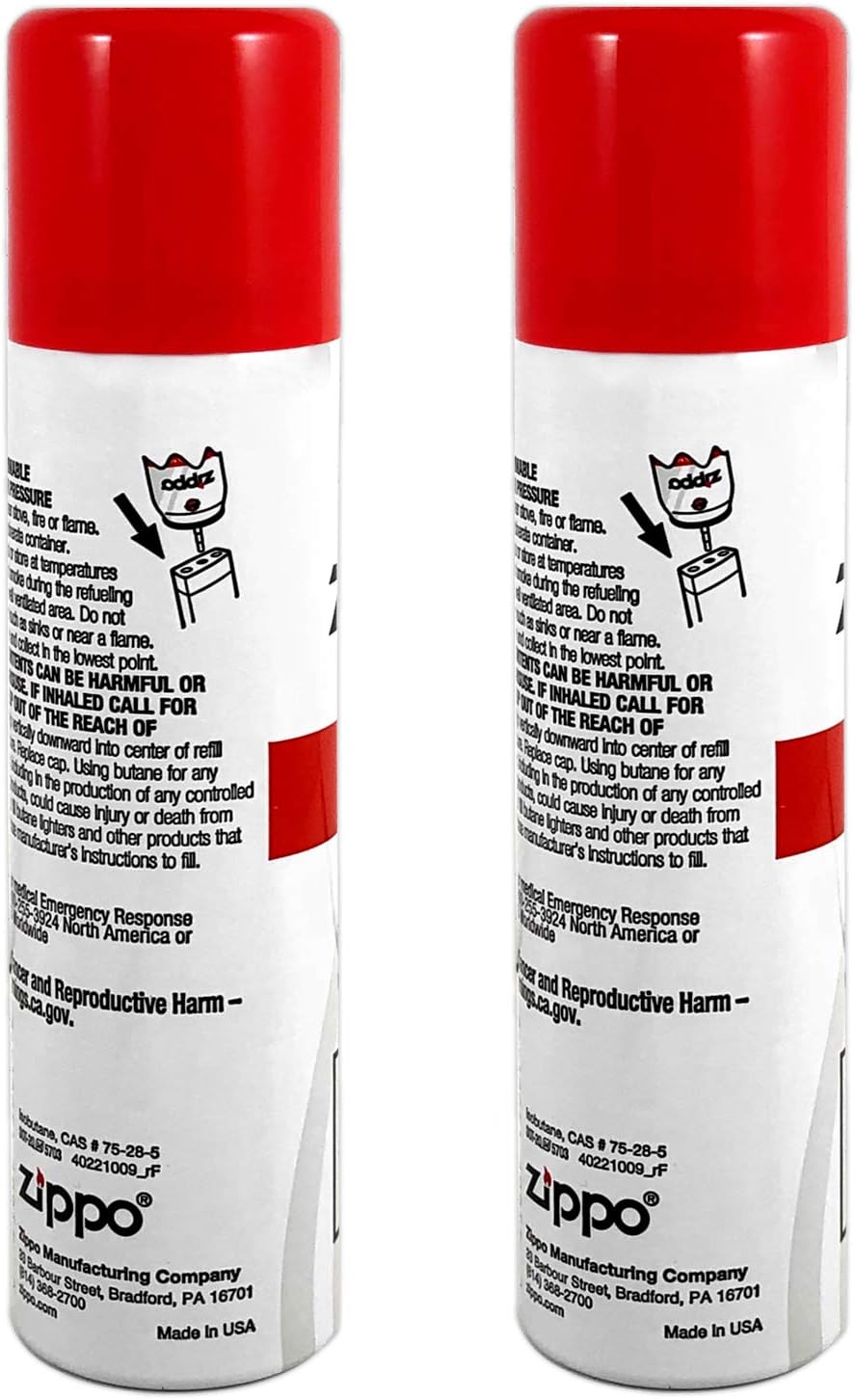 Zippo Butane Fuel Refill – Premium High-Purity for Lighters, Torches & Inserts – Clean Burning, Consistent Flame, Reliable Performance, Made in USA, 75ml 2-Pack