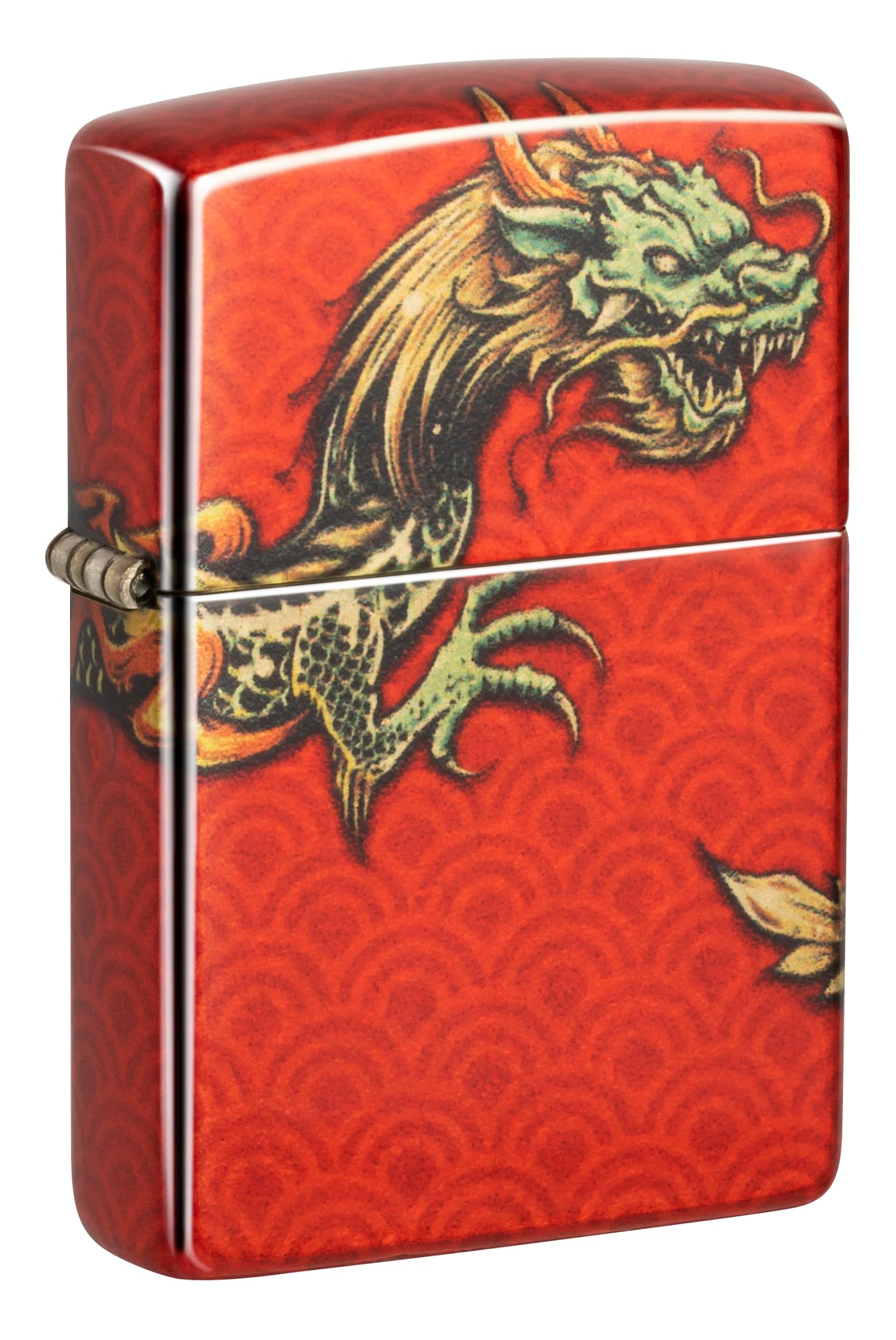 Zippo Armor High Polish Green Elegant Dragon Pocket Lighter, One Size