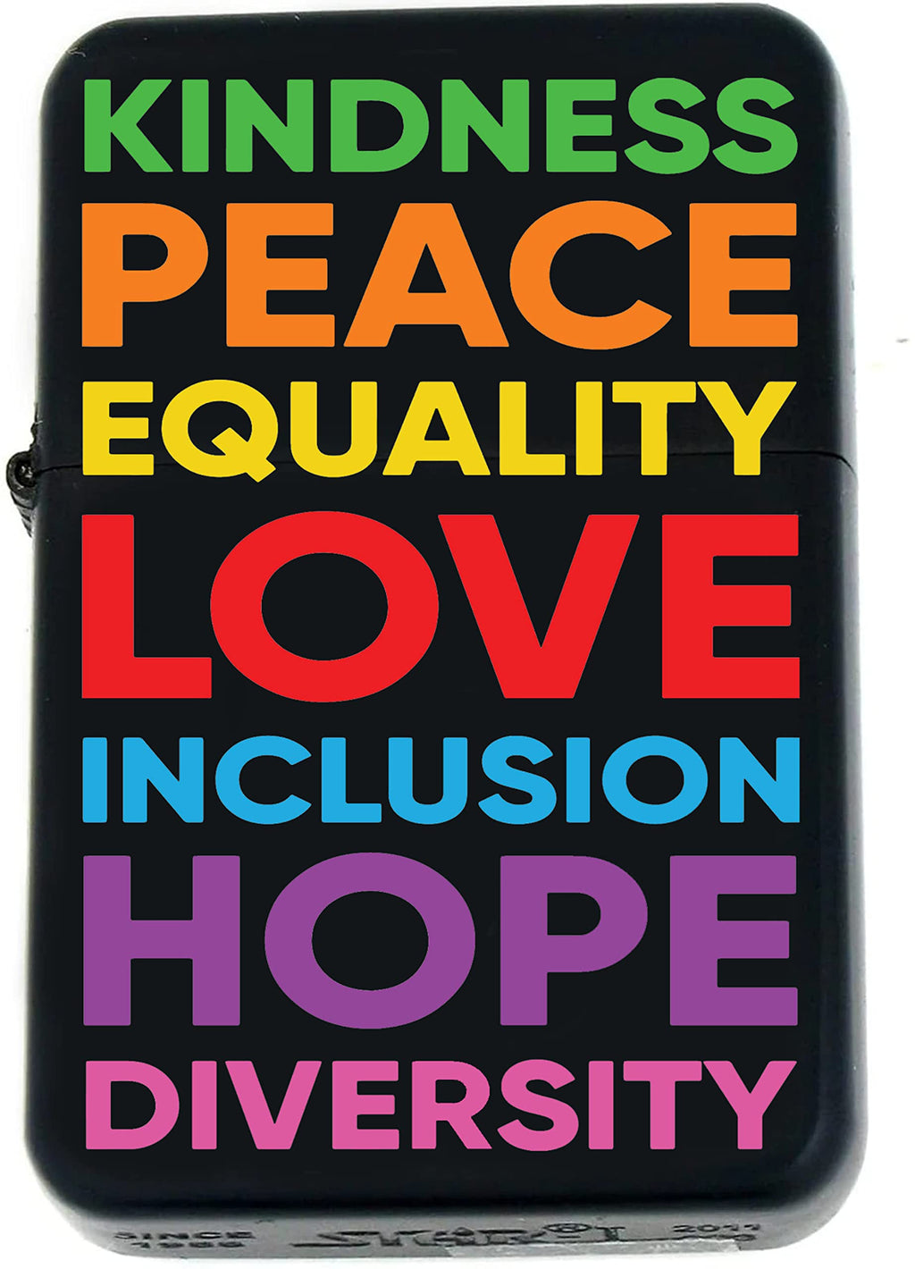 Custom s Infinity Matt Black Lighter! Personalize Lighter with LGBTQ Rainbow Pride and Text (PD-14) - Christmas, Halloween & Valentines Day Gift