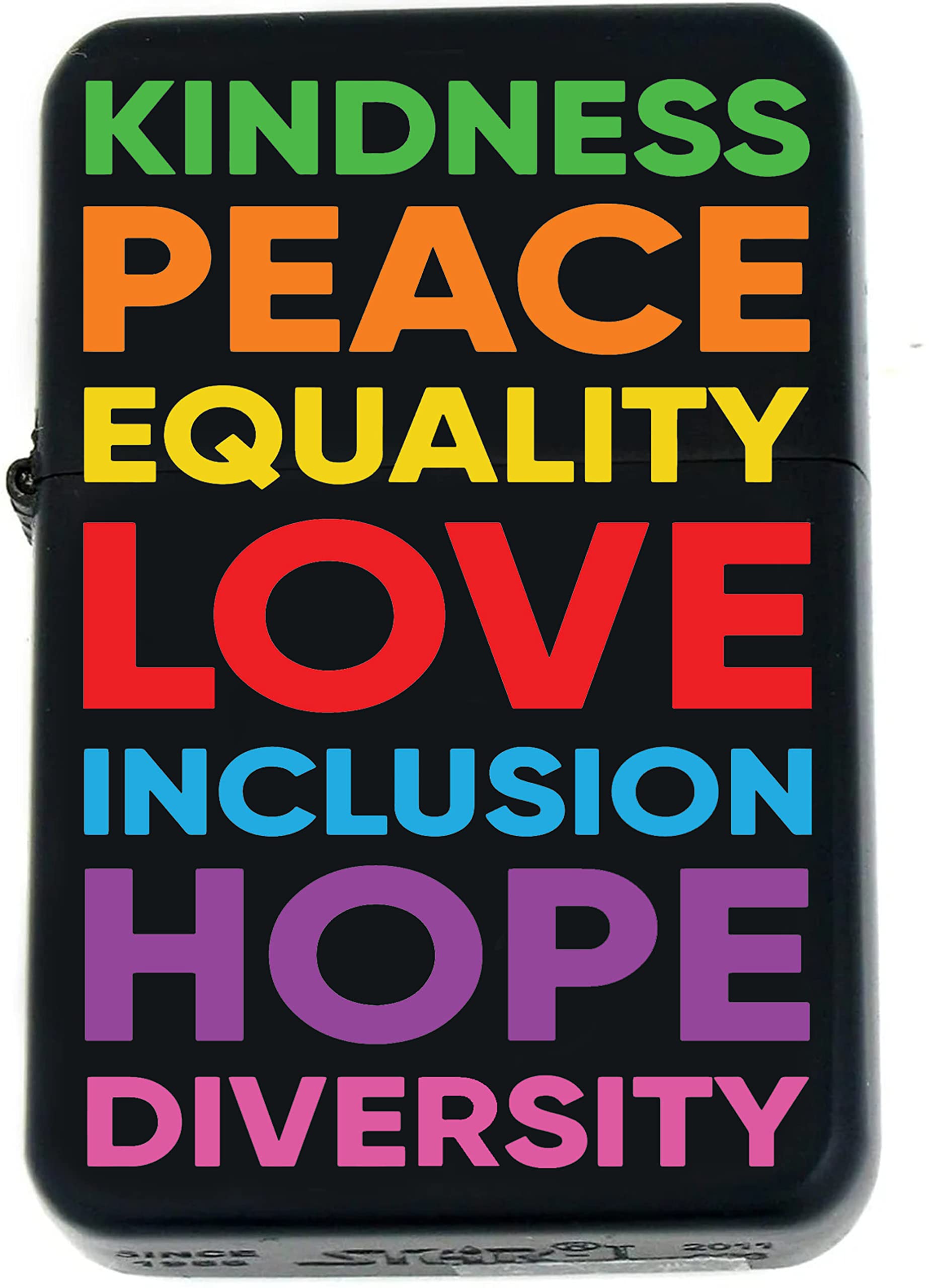 Custom s Infinity Matt Black Lighter! Personalize Lighter with LGBTQ Rainbow Pride and Text (PD-14) - Christmas, Halloween & Valentines Day Gift