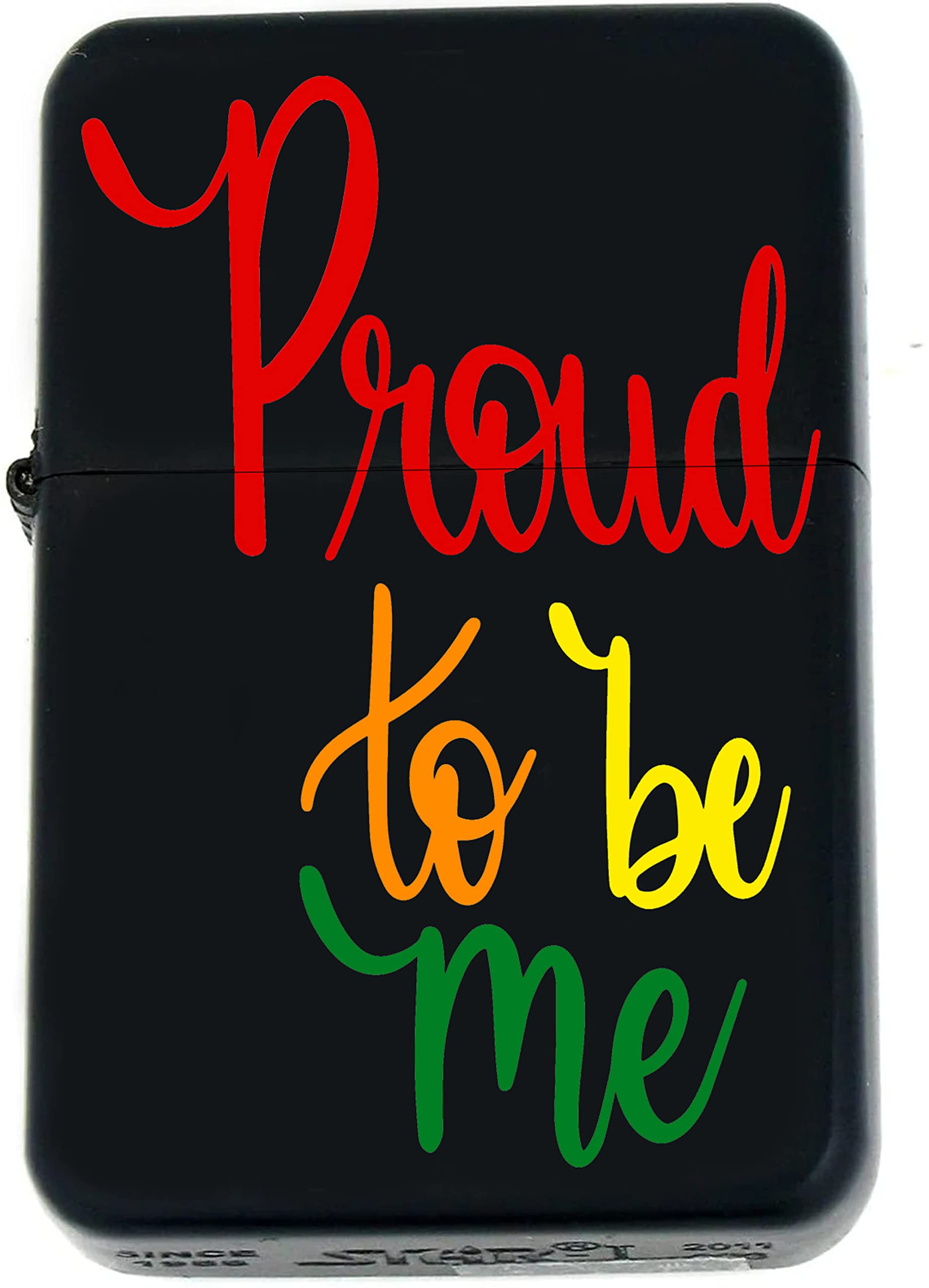 Custom s Infinity Matt Black Lighter! Personalize Lighter with LGBTQ Rainbow Pride and Text (PD-14) - Christmas, Halloween & Valentines Day Gift