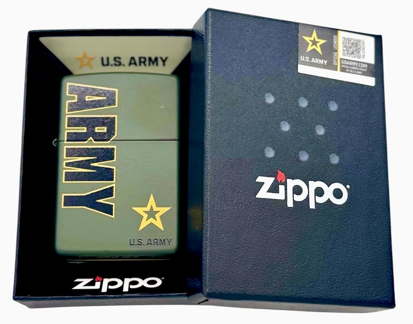 Custom Personalized ZIPPO Classic US Army Windproof Oil Lighter Engraving Christmas, Halloween & Valentines Day Gift (280ARM)