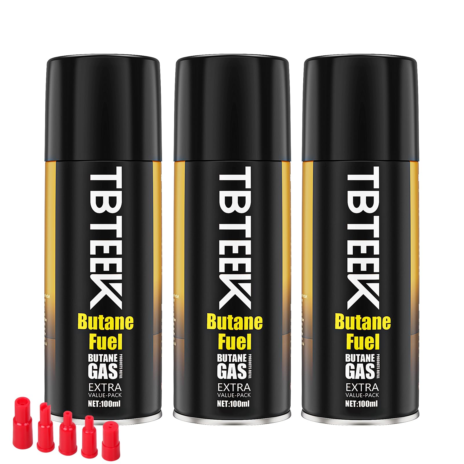 TBTeek Butane Refill, Ultra-Refined Lighter Fluid Refill, 100ml Butane Fuel Refill, Butane Canister for Torch Lighter, Butane Torch, Kitchen Blow Torch (1 Can)