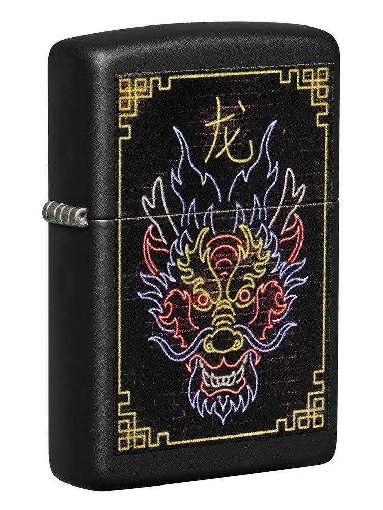 Zippo Armor High Polish Green Elegant Dragon Pocket Lighter, One Size